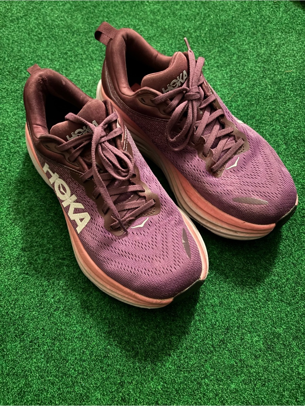 Hoka Women's Athletic Shoes in Plum and Pink